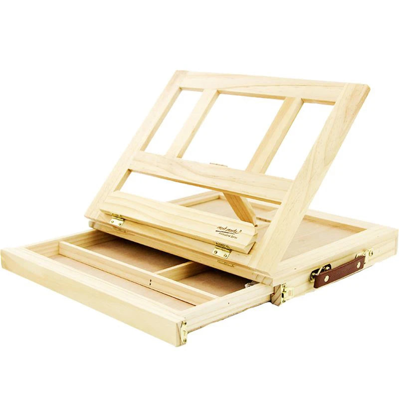 Portable Wooden Table Easel with Drawer – Beech Wood