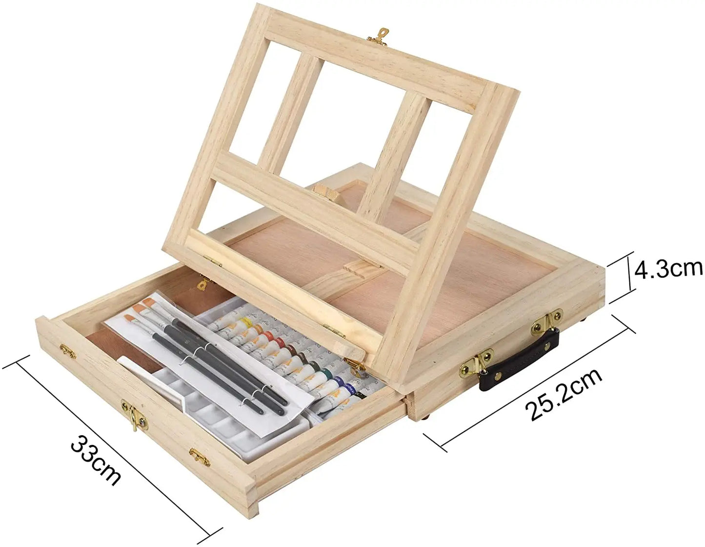 Portable Wooden Table Easel with Drawer – Beech Wood