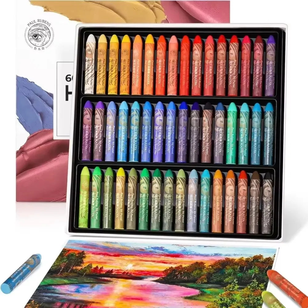 Paul Rubens 48-Color Soft Oil Pastel Set