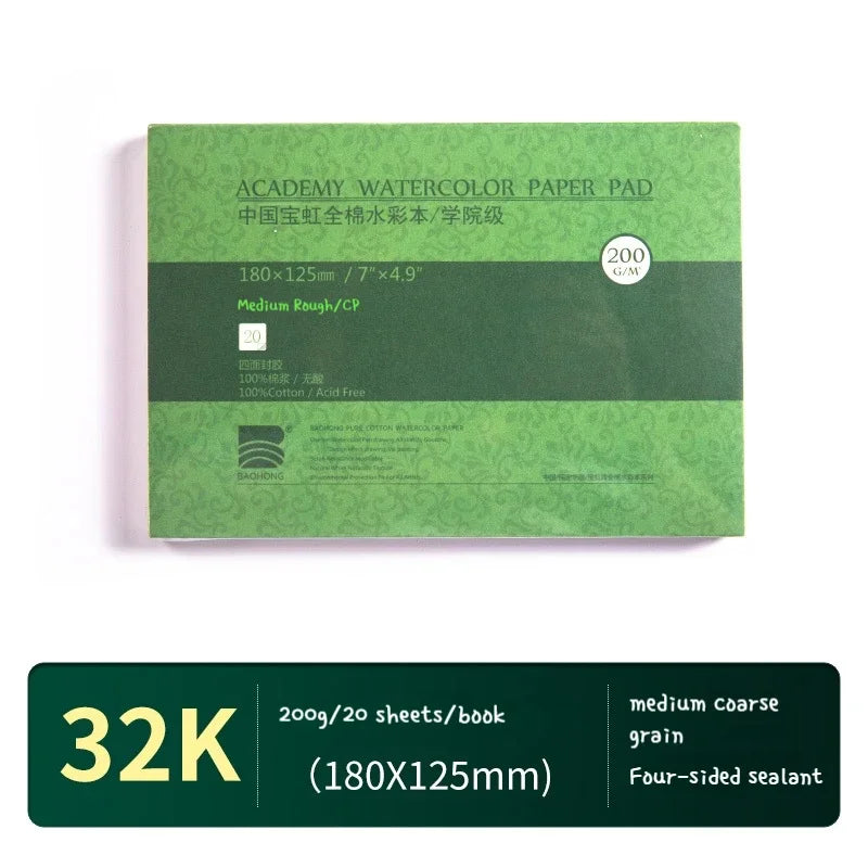 100% Cotton Watercolor Paper – 300gsm, 20 Sheets