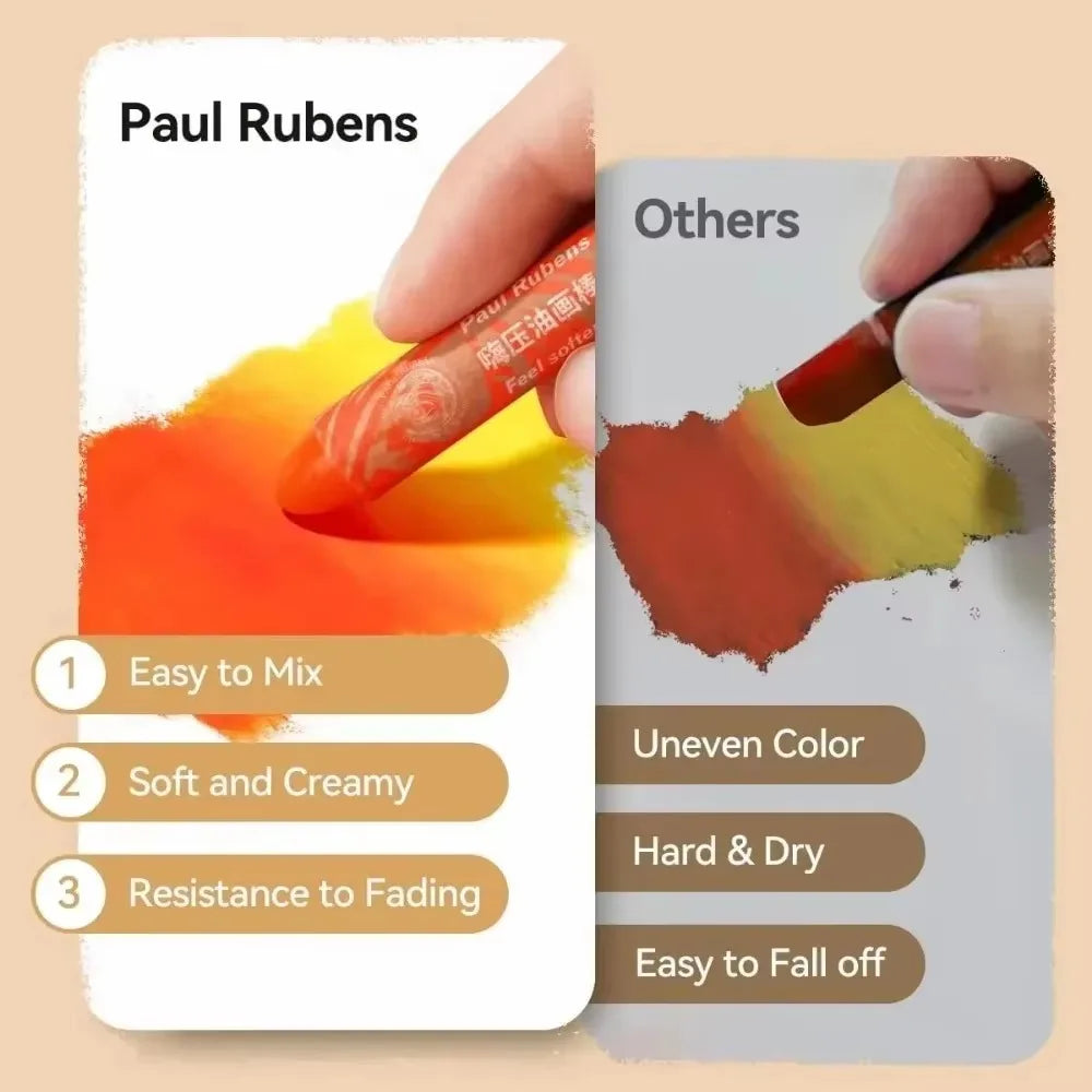 Paul Rubens 48-Color Soft Oil Pastel Set