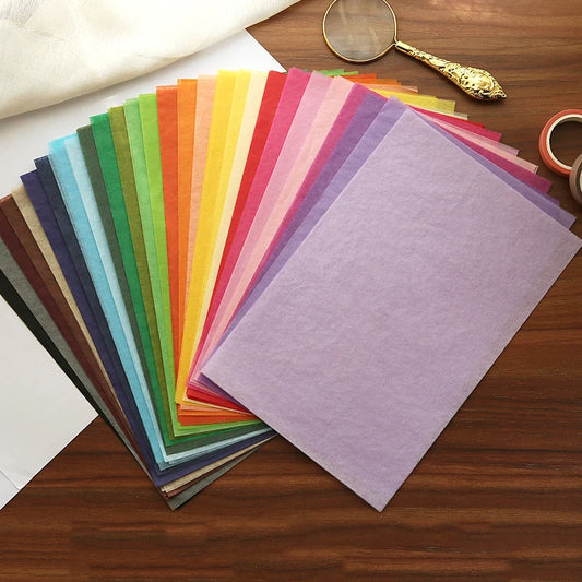 100 Sheets A5 Colorful Tissue Paper – DIY Craft & Gift Wrapping