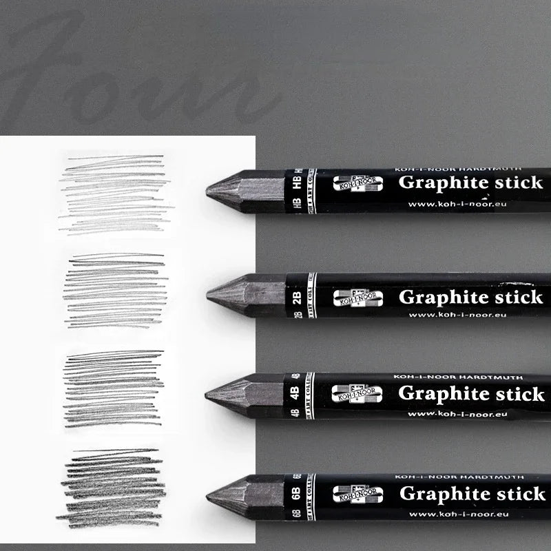 HB/2B/4B/6B Woodless Hexagonal Graphite Stick Pencils