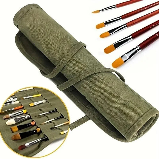 Roll-Up Canvas Brush Storage Bag – Artist Organ