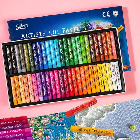 25/50 Colors Soft Oil Pastel Set – Washable Art Crayons