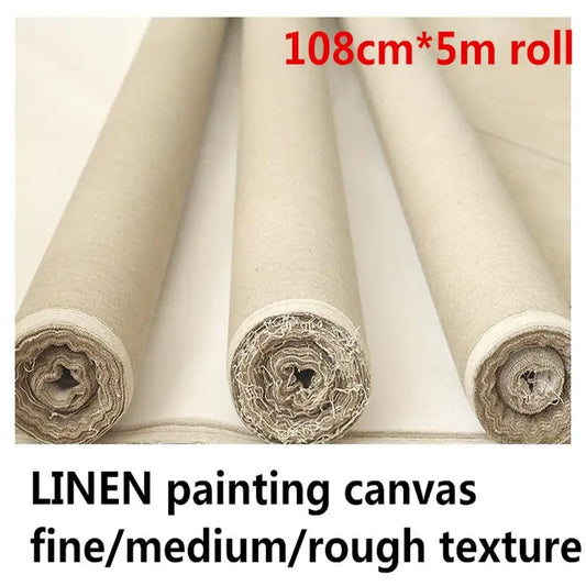 Rough Texture Linen Canvas Roll – 108cm x 5m