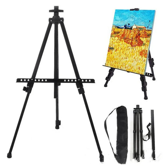 Portable Adjustable Metal Sketch Easel – Foldable Travel Stand